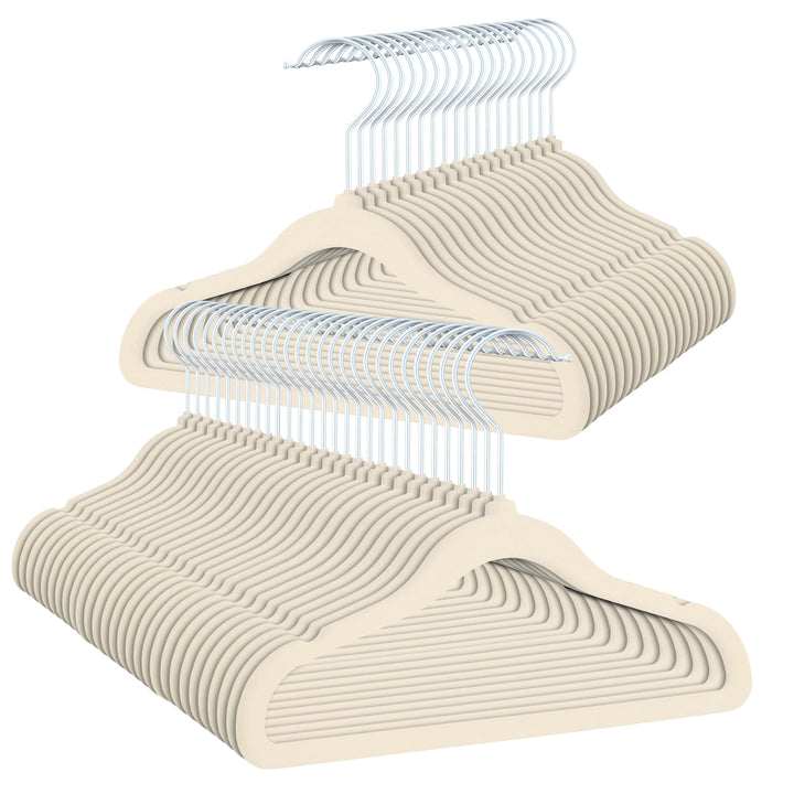 OGIVO Kleiderbügel Kinder Samt– 50er Set – Kinder Bügel aus Samt 30 cm – Samtkleiderbügel 360° drehb