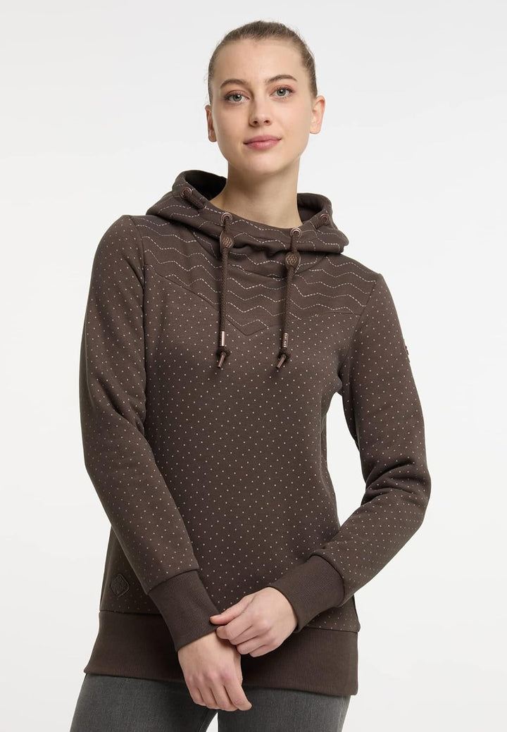 Ragwear NUGGIE Sweat Damen Frauen Kapuzenpulli,Kapuzenpullover,Hoodie,Pullover mit Kapuze S Dark Cho