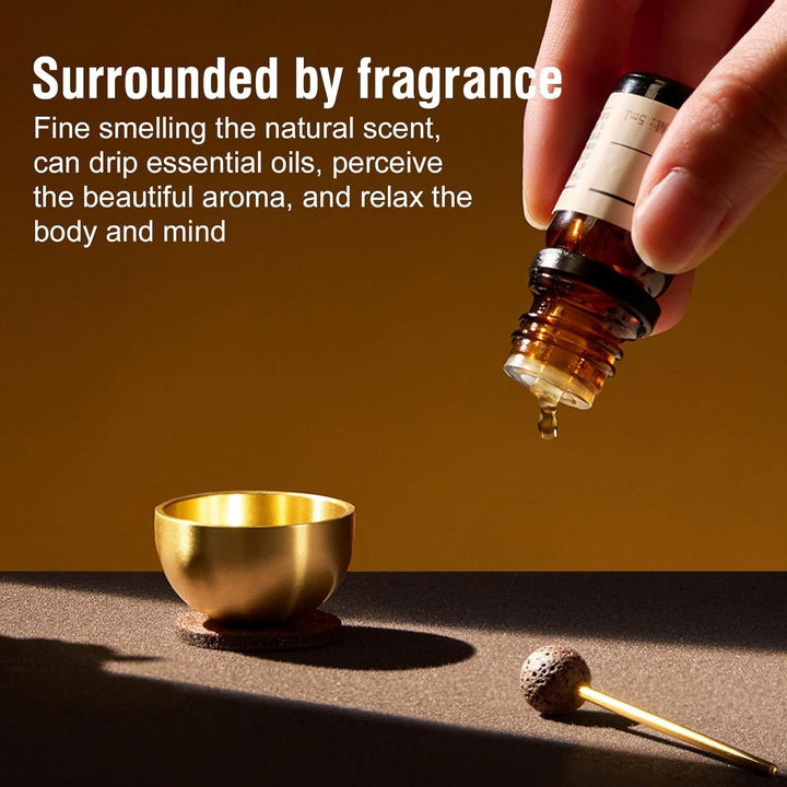 Tibetische Klangschale Set Klein, 3 Stück Mini Klangschalen Set Handgefertigt mit Messingklöppel & K