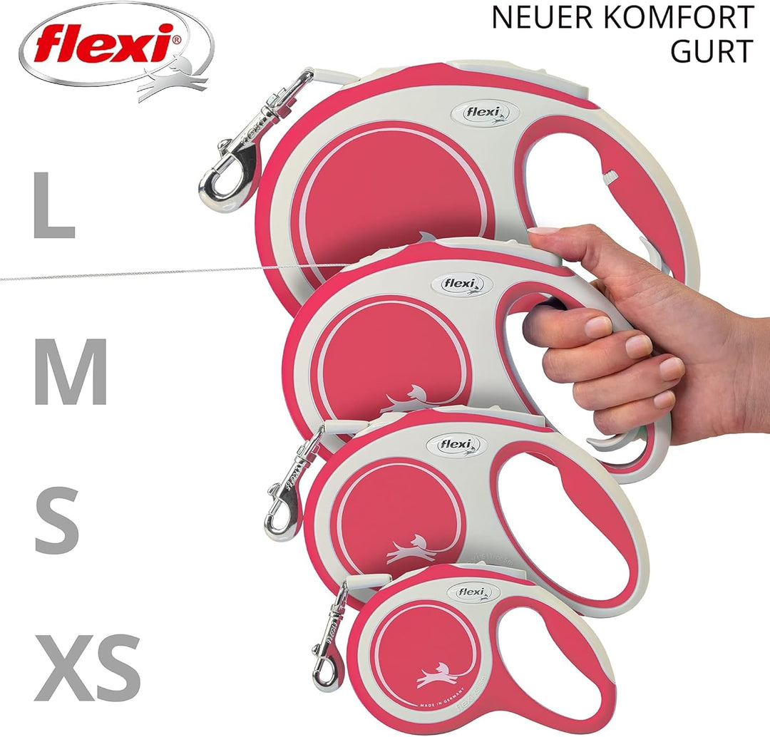 flexi Rollleine New Comfort - rot- L - 8 m, 4000498043806, rot, small Single, Single