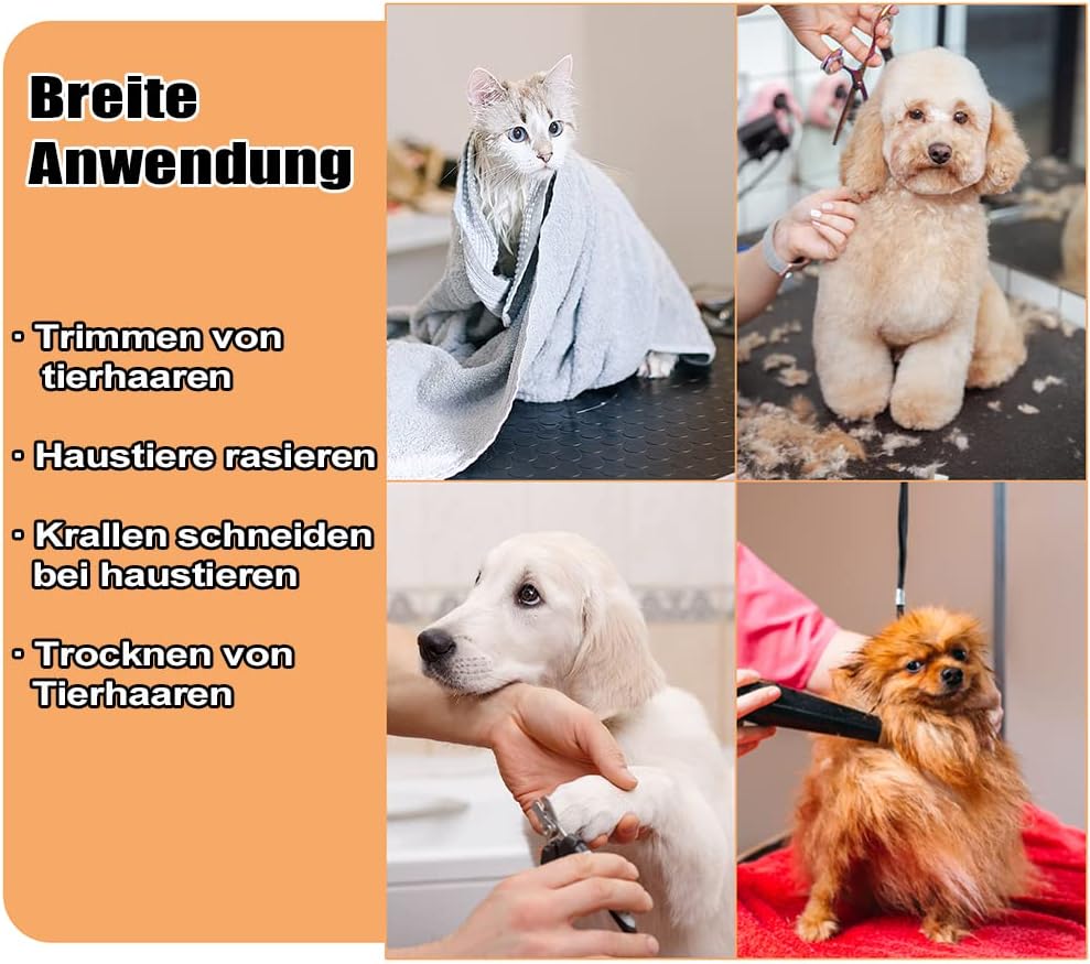 Trimmtisch für Hunde Katzen,Schertisch mit 2 Schlingen und höhenverstellbarem Galgen,Klappbar Pflege
