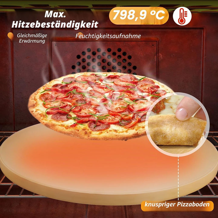 Pizzastein Round 5er Set 15" Round, 15" Round