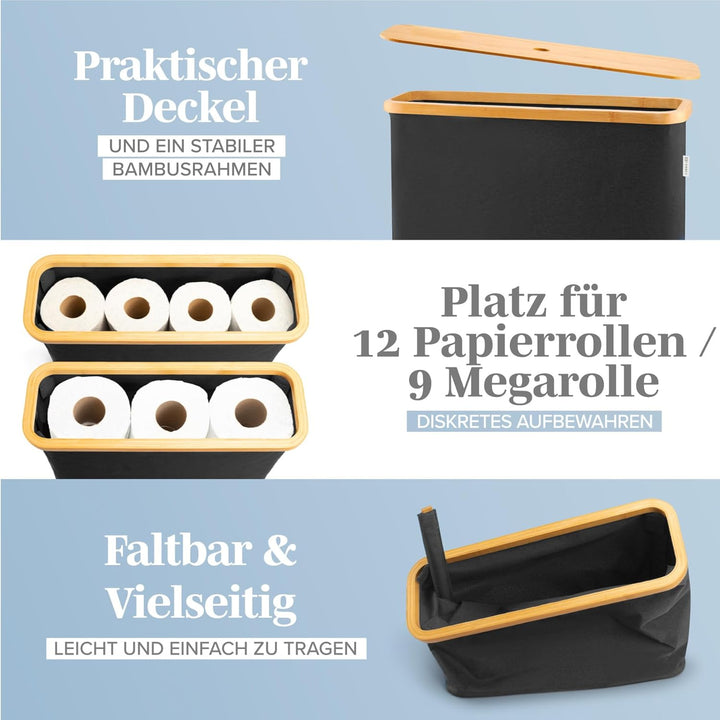 Lonbet - Toilettenpapierkorb - Toilettenpapieraufbewahrung - Der ultimative Badezimmer-Organizer - B