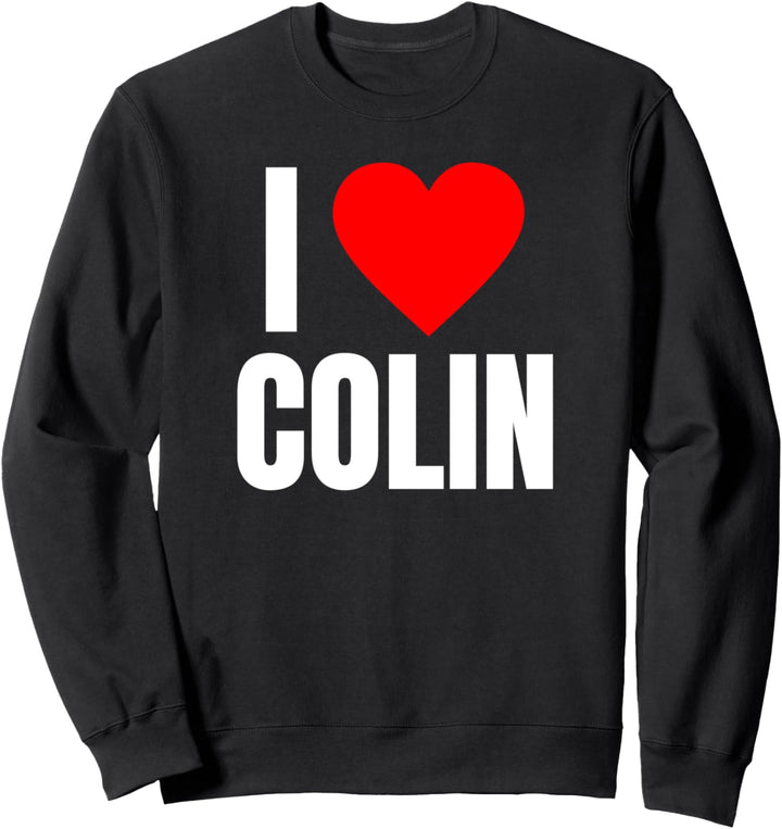 "I Love Colin", personalisierbar, Herz-Freund, Jungen Sweatshirt