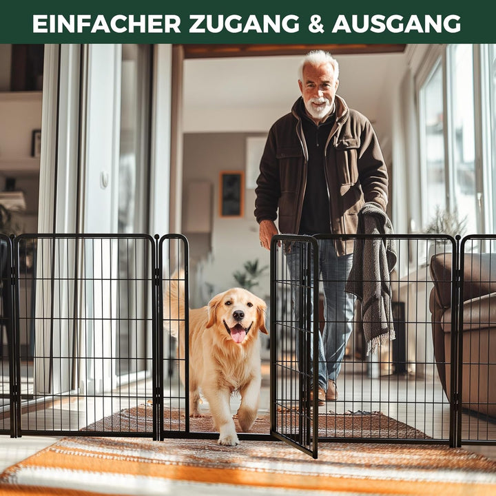 fxw Hundegitter Extra Breit, für den Inneneinsatz konzipiert, verstellbare Breite bis zu 557,5 cm (1