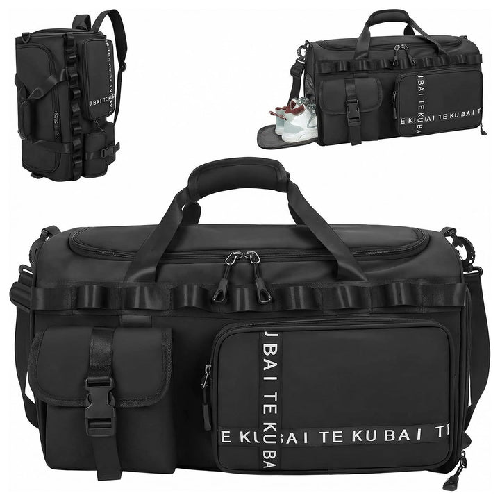 Sporttasche Reisetasche für Damen und Herren, Gross 65L Sporttaschen mit Schuhfach & Nassfach, Large