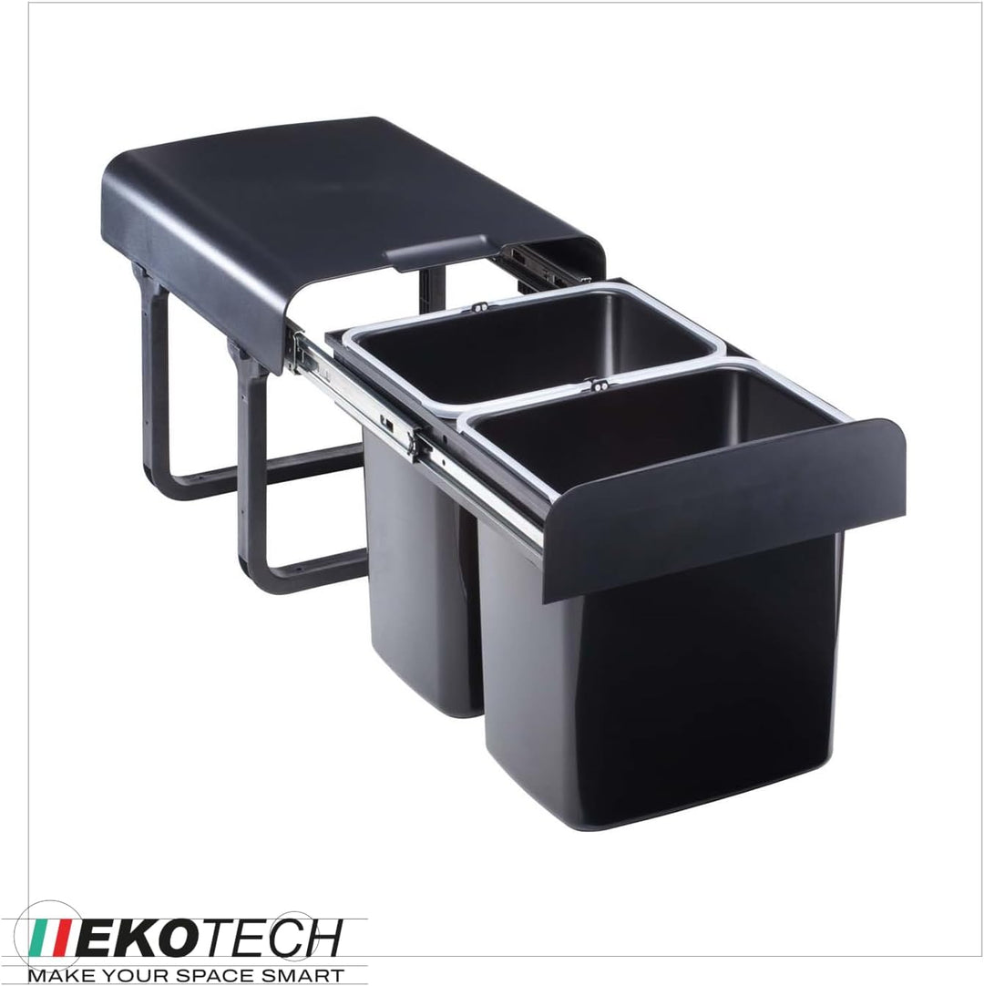 EKOTECH Abfallsammler EKKO 40 BIO mit 32 Liter Füllvolumen für 40 cm Schrankbreite