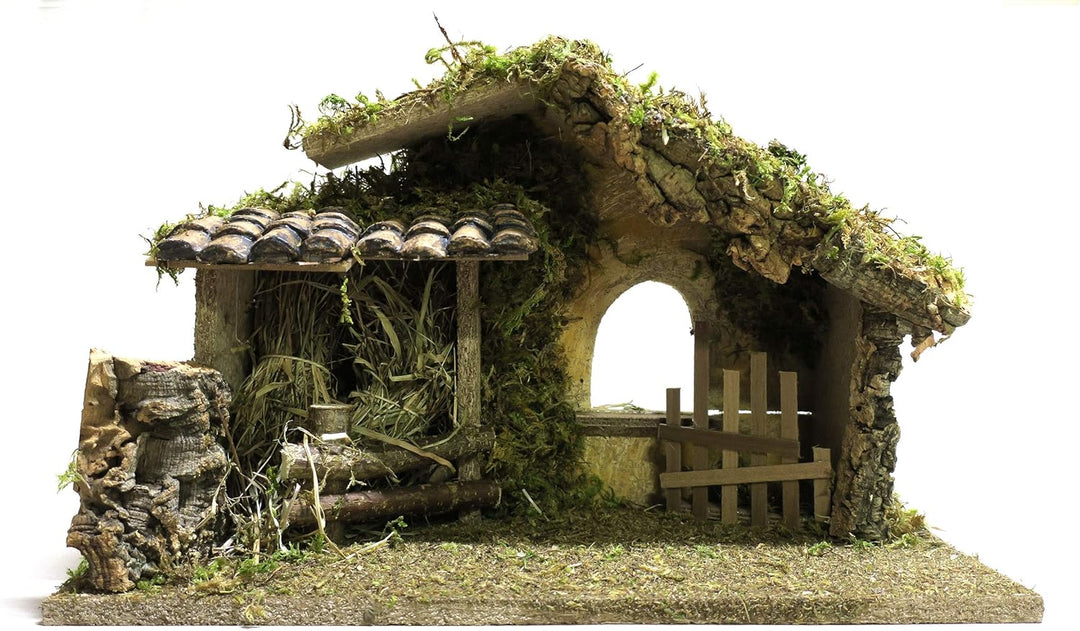 Ferrari & Arrighetti Leere Holzhütte mit Zaun, Holz, Mehrfarbig, Einheitsgrösse