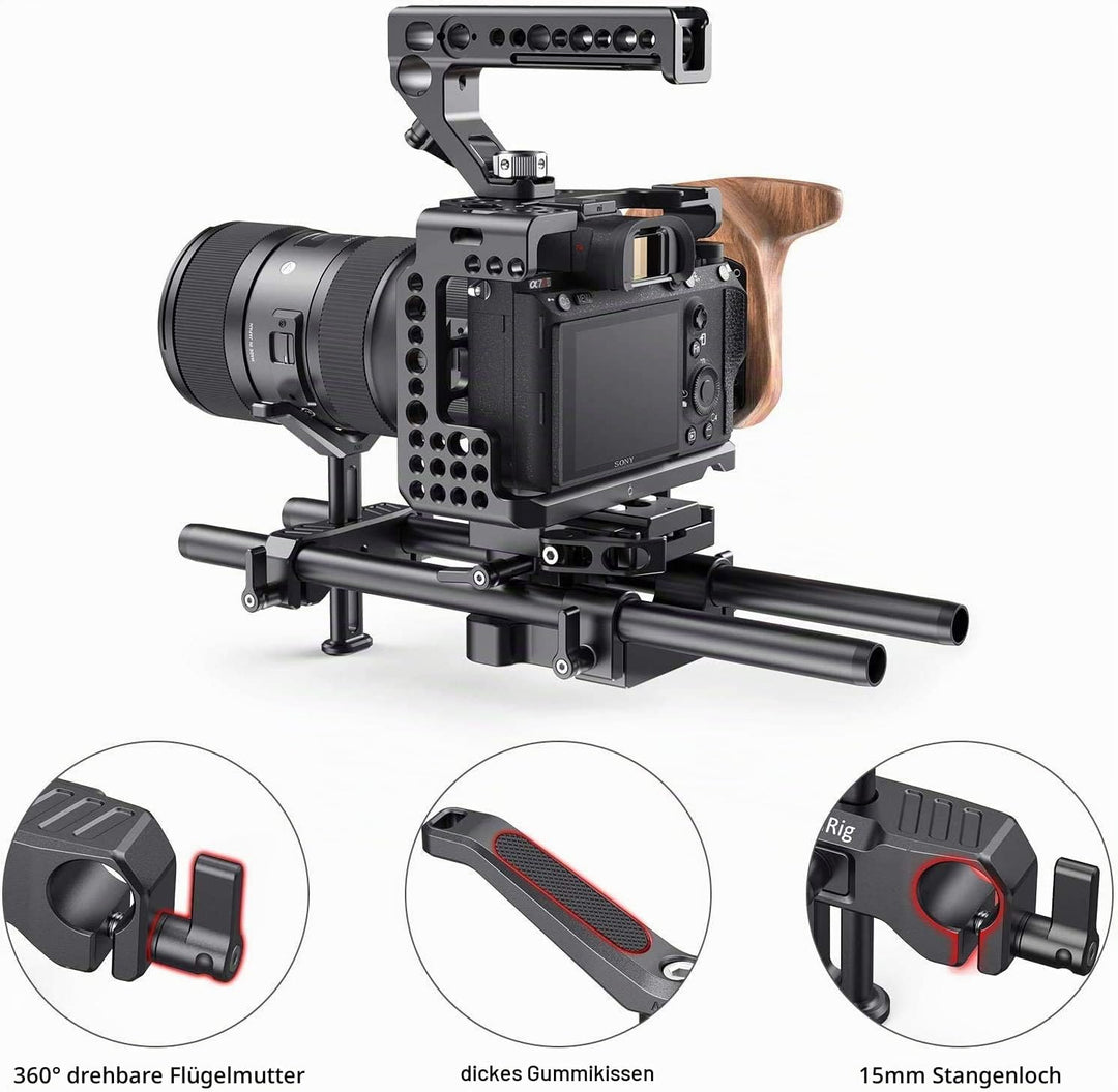 SMALLRIG 15mm LWS Linsenunterstützung für Langes Objektiv - BSL2681 53.5mm, 53.5mm