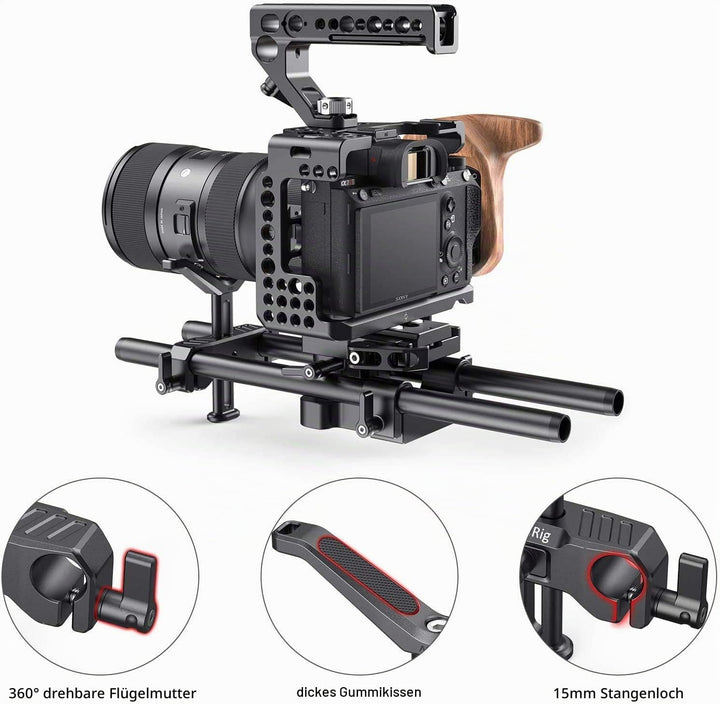 SMALLRIG 15mm LWS Linsenunterstützung für Langes Objektiv - BSL2681 53.5mm, 53.5mm