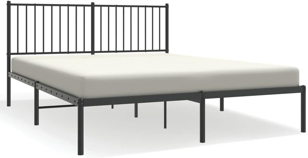 Tidyard Bettgestell mit Kopfteil Metallbett Gästebett Doppelbett/Einzelbett Bett Bettrahmen Schlafzi