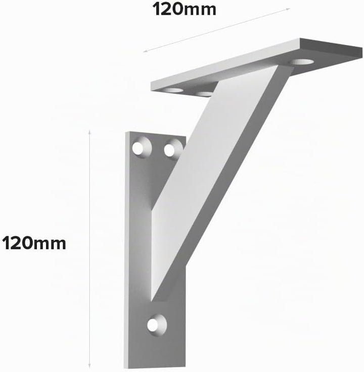 Alusfera Regalhalterung - Dekorative Regalwinkel - Regalhalter 120 mm - Wandregal Halterung - Langle