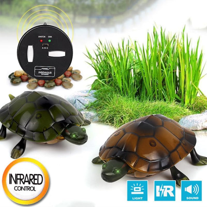 ibasenice Ferngesteuerte Schildkröte Spielzeug, Realistische Elektrische Roboter Schildkröte mit Fer