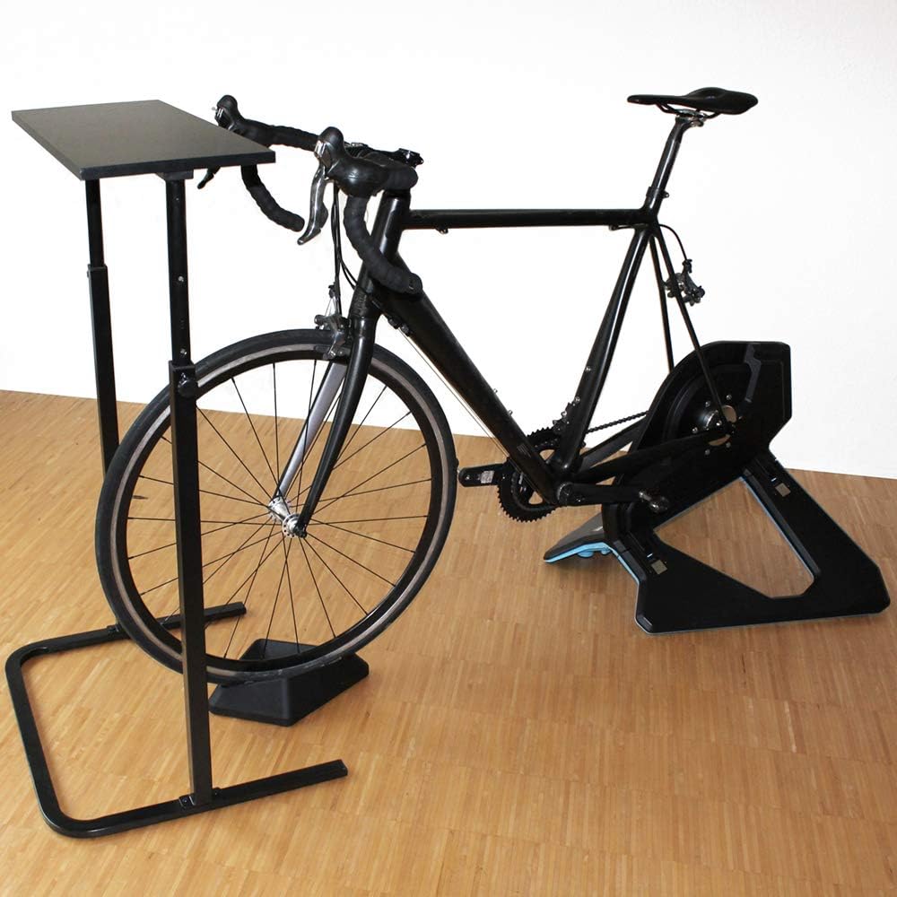 foto-kontor Fahrradtisch für Fahrrad Rollentraining Tisch höhenverstellbar Indoor Rad Training Rolle