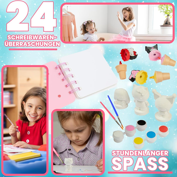 Get Trend Hello Kitty Sanrio Adventskalender 2025 Kinder Weihnachtskalender mit 24 Türchen & Geschen