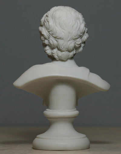 Skulptur griechische Büste des 1. epischen Dichters, Autor Homer, Alabaster, 15 cm