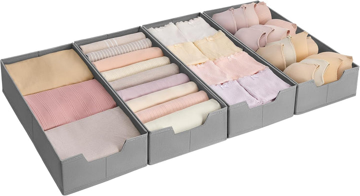 SONGMICS Unterwäsche-Organizer 4er Set, Schubladen-Organizer für IKEA PAX Kleiderschrank, ohne Trenn