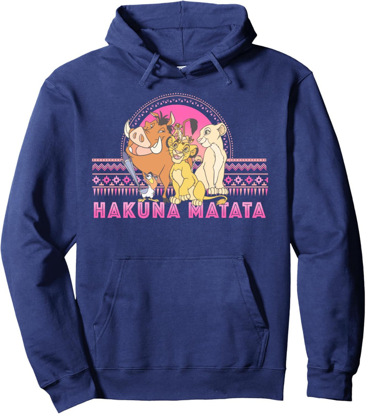 Disney Lion King Hakuna Matata Circle Artsy Portrait Pullover Hoodie