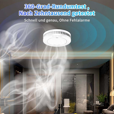 XINDUM Mini Rauchmelder 5er Set, Feuermelder 10 Jahre Batterie, TÜV-Zertifiziert Rauchmelder mit Mag