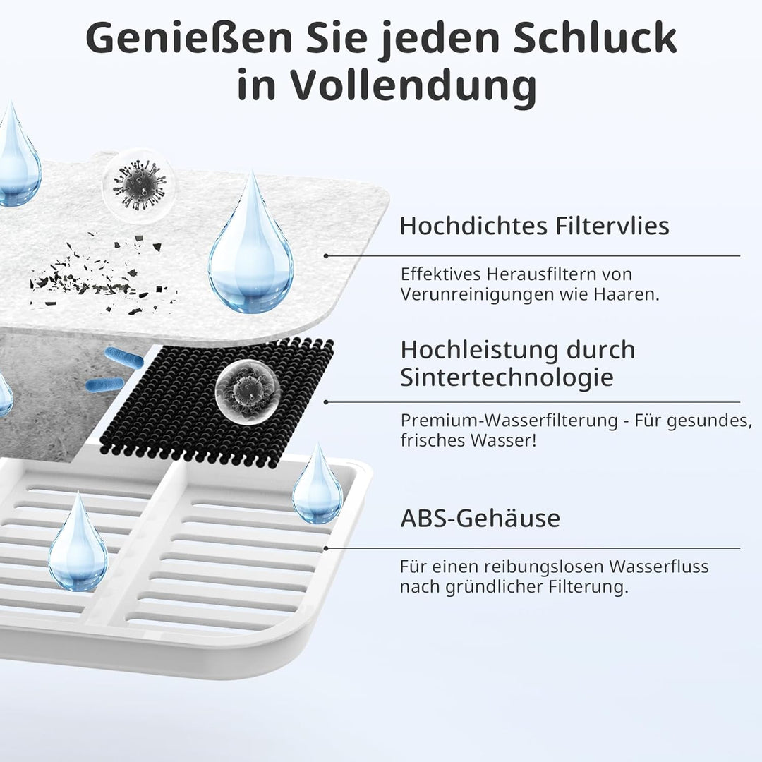 Katzenbrunnen Filter für E VERSWEET MAX drahtlos 105 fl.oz/3L Haustier-Katzenwasserspender Filterers