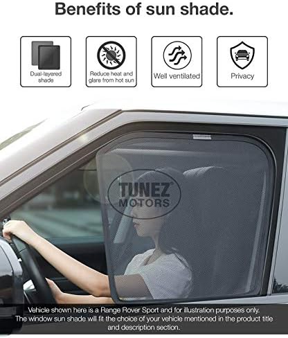 TUNEZ® Sonnenschirme - Benutzerdefinierte Seitenfenster Sonnenschirme Magnetischer Sonnenschirm Heck