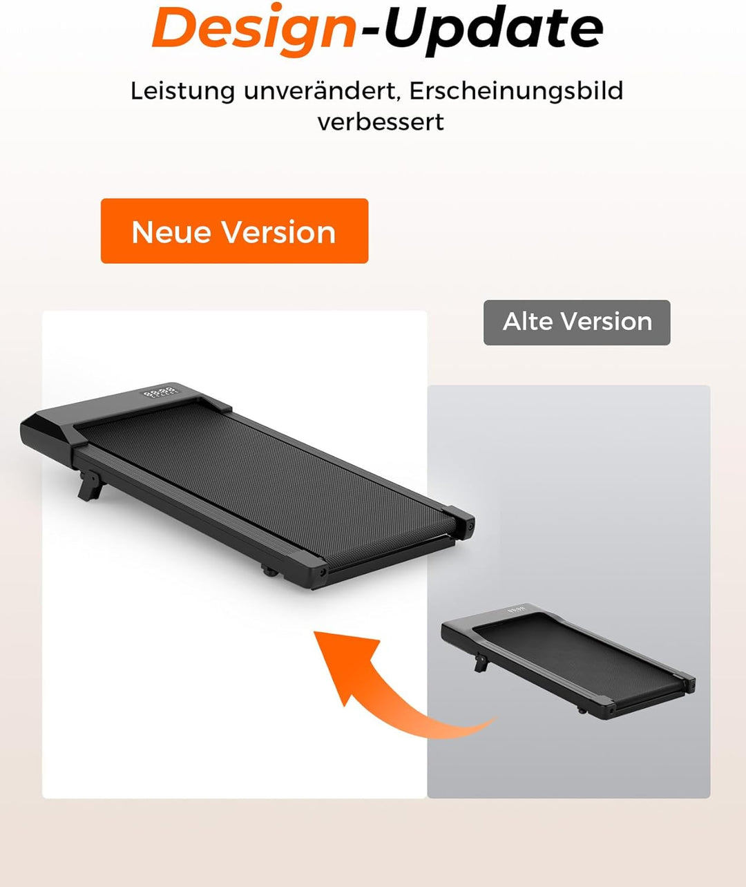 MJWW Walking Pad mit Steigung 6%, Laufband für Zuhause & Büro 136 KG mit Smart App 6 km/h & 12 km/h,