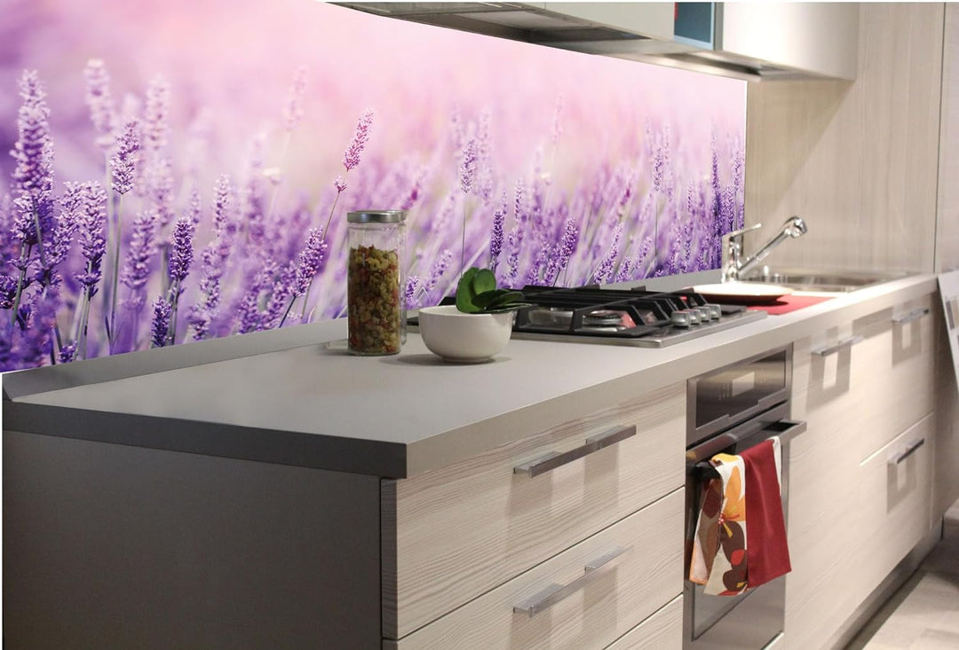 DIMEX Küchenrückwand Folie Selbstklebend Lavendel 180 x 60 cm | Klebefolie - Dekofolie - Spritzschut