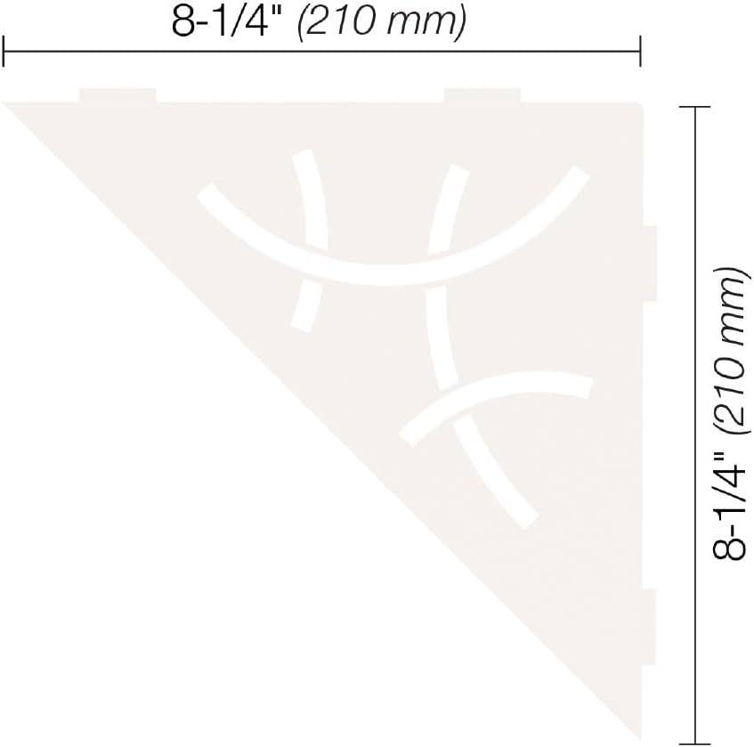 Schlüter SHELF-E-S1 210x210mm Curve Brillantweiss matt Brillatnweiss, Brillatnweiss
