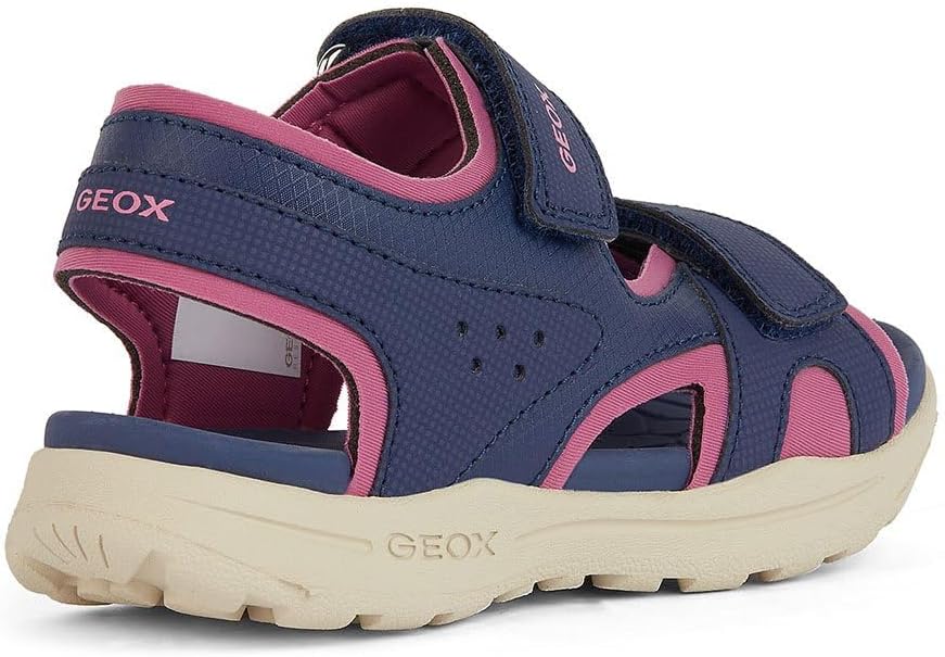 Geox Mädchen J VANIETT Girl Sandal,, 28 EU Navy Fuchsia