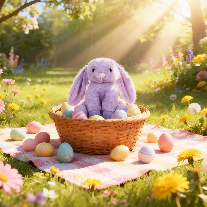 Apricot Lamb – Kuscheltier violett Hase 20 cm – Plüsch Spielzeug Flauschiger Stofftier zum Spielen,