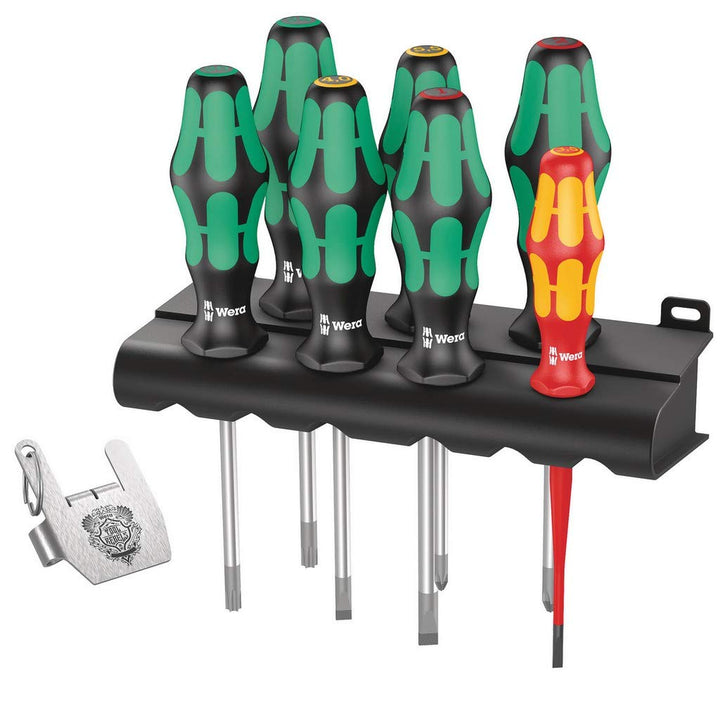 Wera Kraftform/7 Heavy Metal 1 VDE Schraubendreher-Set 8teilig Kreuzschlitz Phillips, Schlitz, TORX