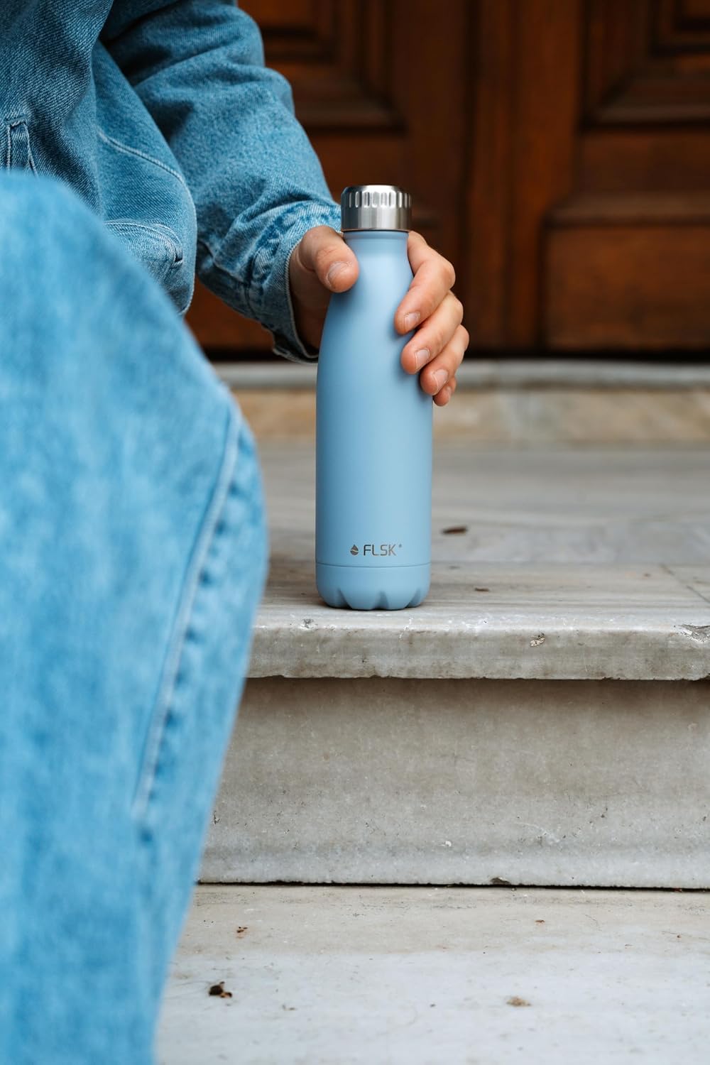 FLSK Trinkflasche – Premium Edelstahl Thermosflasche – 100% auslaufsicher &amp; kohlensäuregeeignet – hä