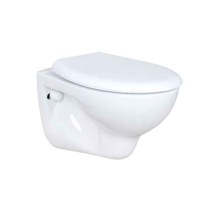 WC Toilette Hänge Wand WC (RosenStern) mit Soft-Close Deckel, Keramik