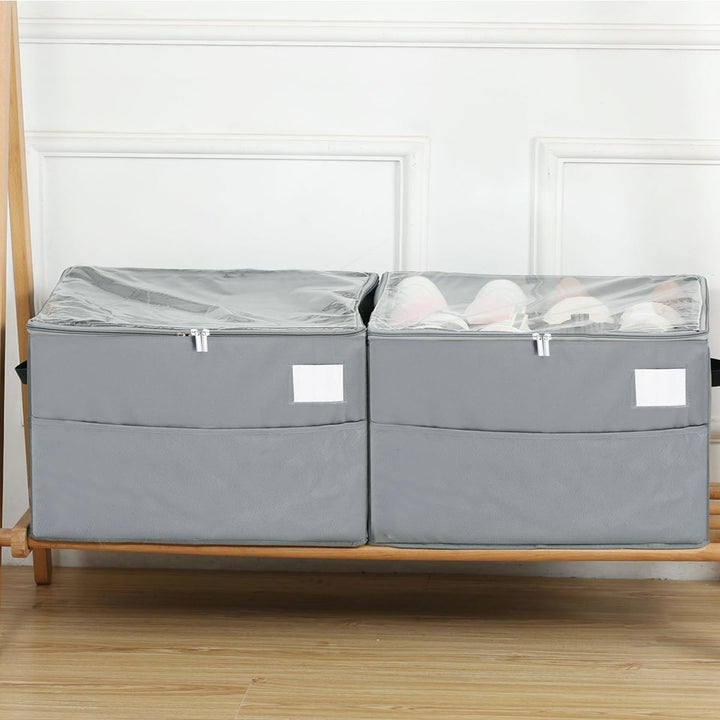 Schuhorganizer für Closet, Passt 16 Paare, grosse Schuhschrank, Schuhbox mit Durchsichtigem Deckel,