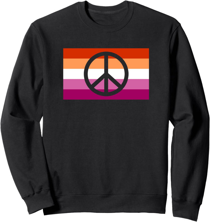 Pacifist Peace Sign Protest Gay Lesbian Pride Flag Stuff Sweatshirt