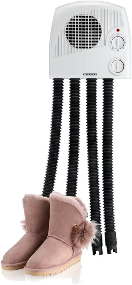 Melissa 16540012 Schuhtrockner, 350 Watt, für 2 Paar Schuhe, Stiefel, Wirkt Geruchs- und Bakterienbi