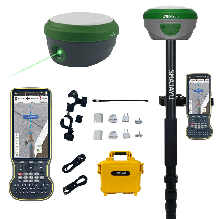 SMA28H Laser-RTK-GNSS-Vermessungssystem | 2 cm Genauigkeit | Dual-Kameras, Laser (max. 30 m), AR-bas