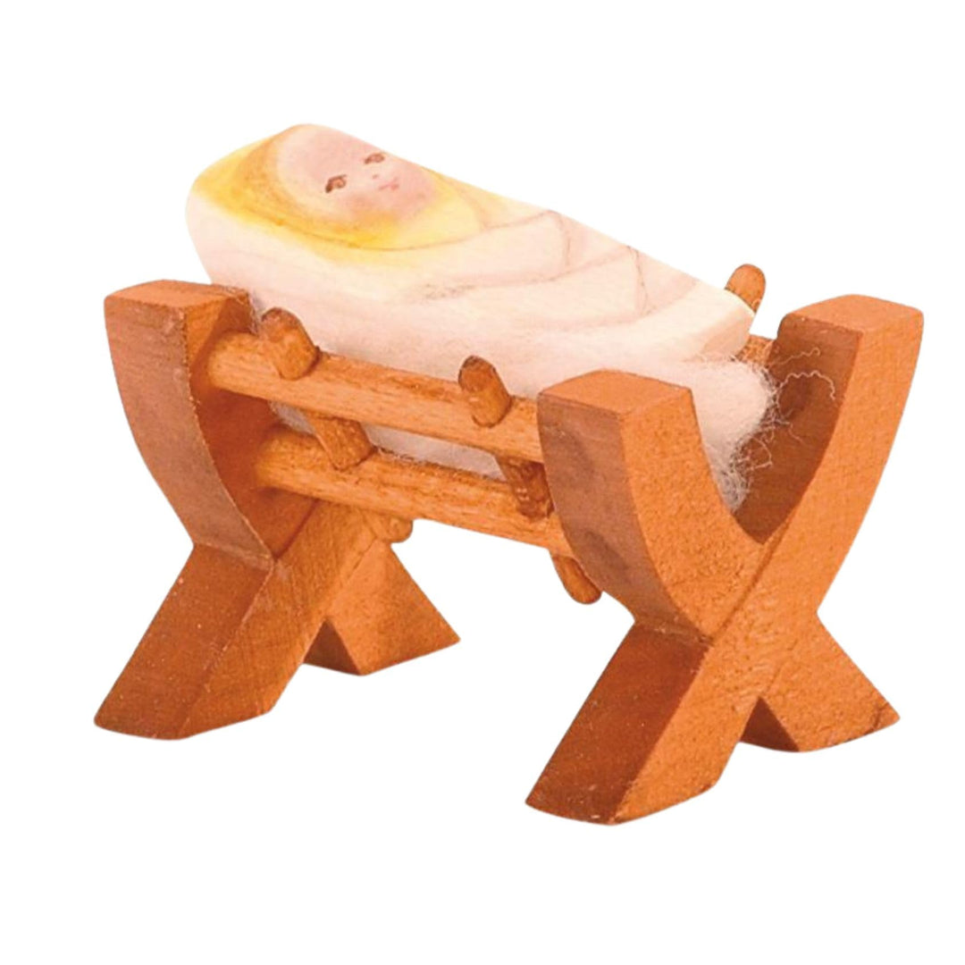 OSTHEIMER 42113 Krippe mit Kind II 2-tlg. Höhe 65mm aus Holz