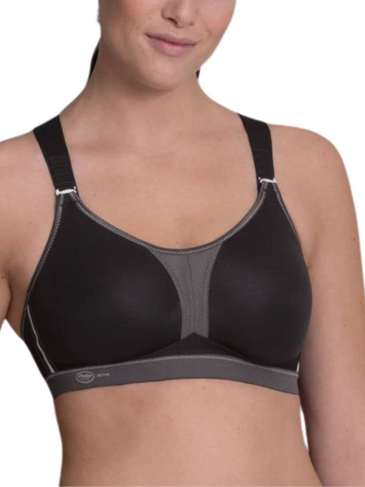 Anita Active Dynamix Star Sport-BH – Damen Sport BH X-Back, Maximum Support &amp; starker Halt 70A Black