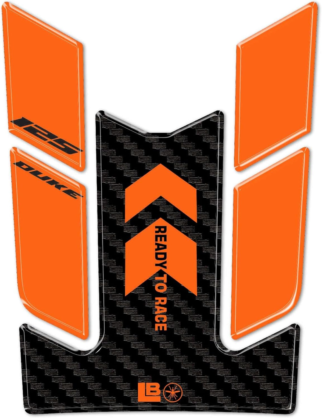 labelbike - 3D Aufkleber Motorrad Tankpad Schutz und Dekoration aus Harz kompatibel mit KTM 125 Duke
