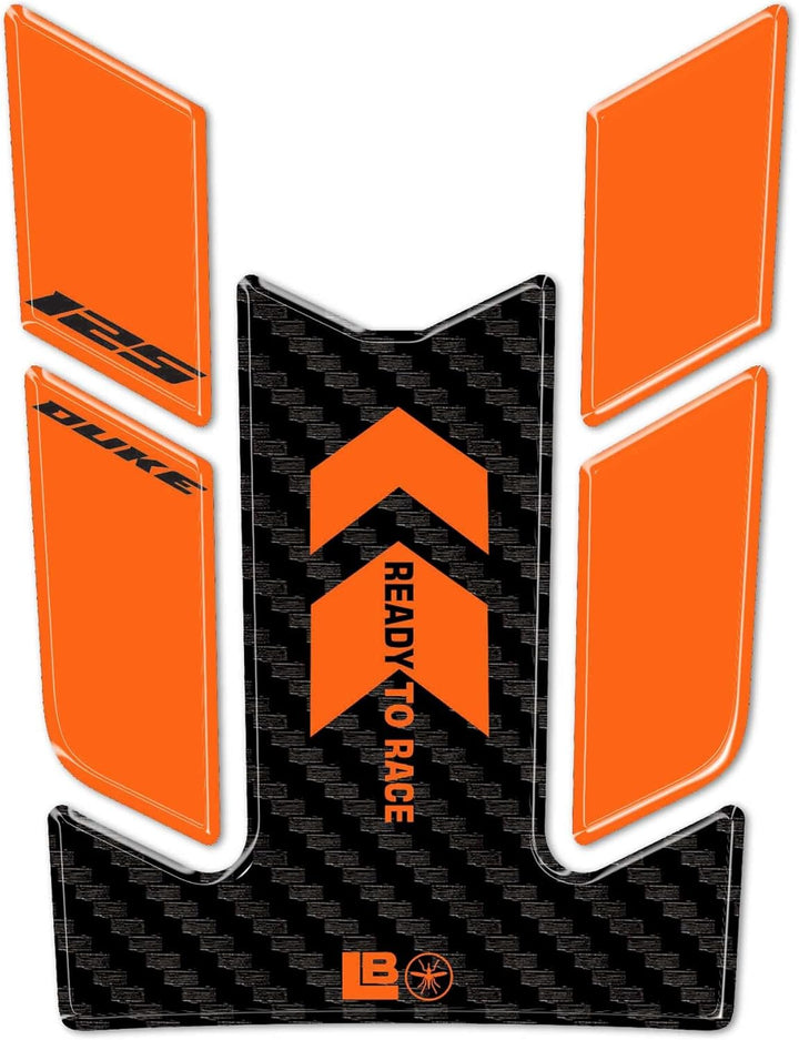labelbike - 3D Aufkleber Motorrad Tankpad Schutz und Dekoration aus Harz kompatibel mit KTM 125 Duke
