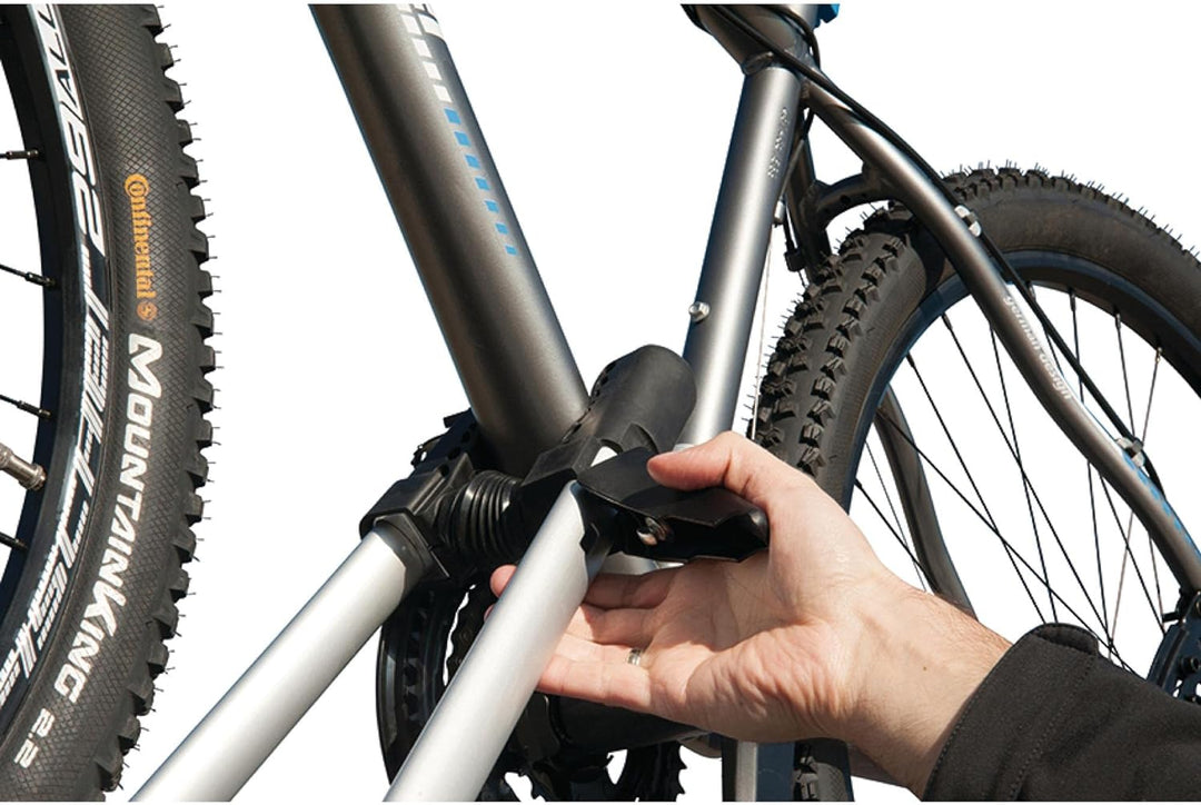 Fischer Auto Dach Fahrradträger, TÜV GS geprüft, geeignet für EIN Fahrrad, Beladung bis 15 kg, absch