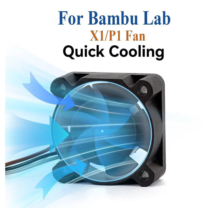 Lab P1P Hotend Cooling Fan,2510 Dual Ball Bearing Hotend Cooling Fan for Bambu Lab P1P 3D Printer Be