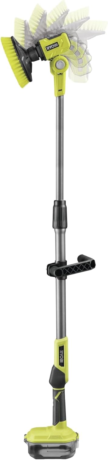 RYOBI 18 V ONE+ Akku-Reinigungsbürste R18TPS-0 (15 cm rotierender Borstenkopf, teleskopierbar bis zu