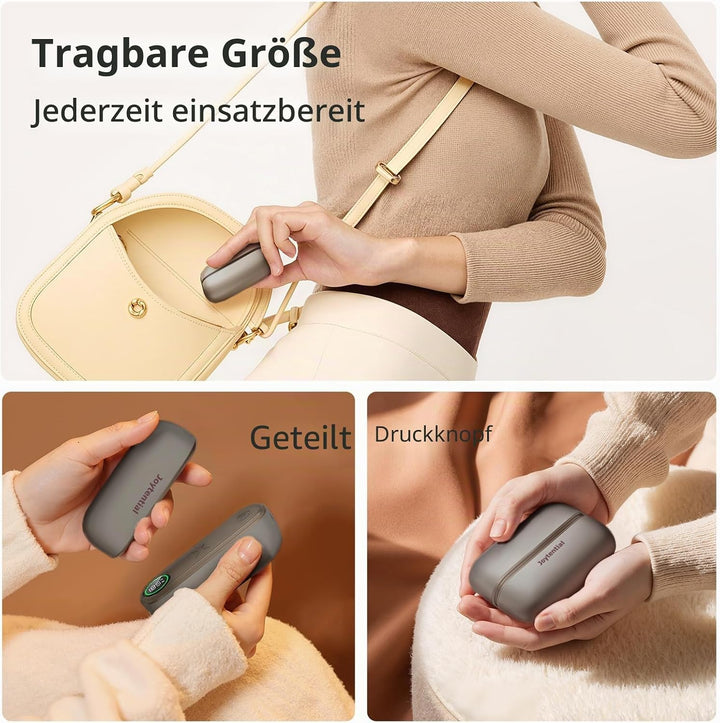 Handwärmer Taschenwärmer Elektrisch, 10000mAh 2 in 1 Handwärmer Tragbar Magnetisch, 3 Wärmestufen, T