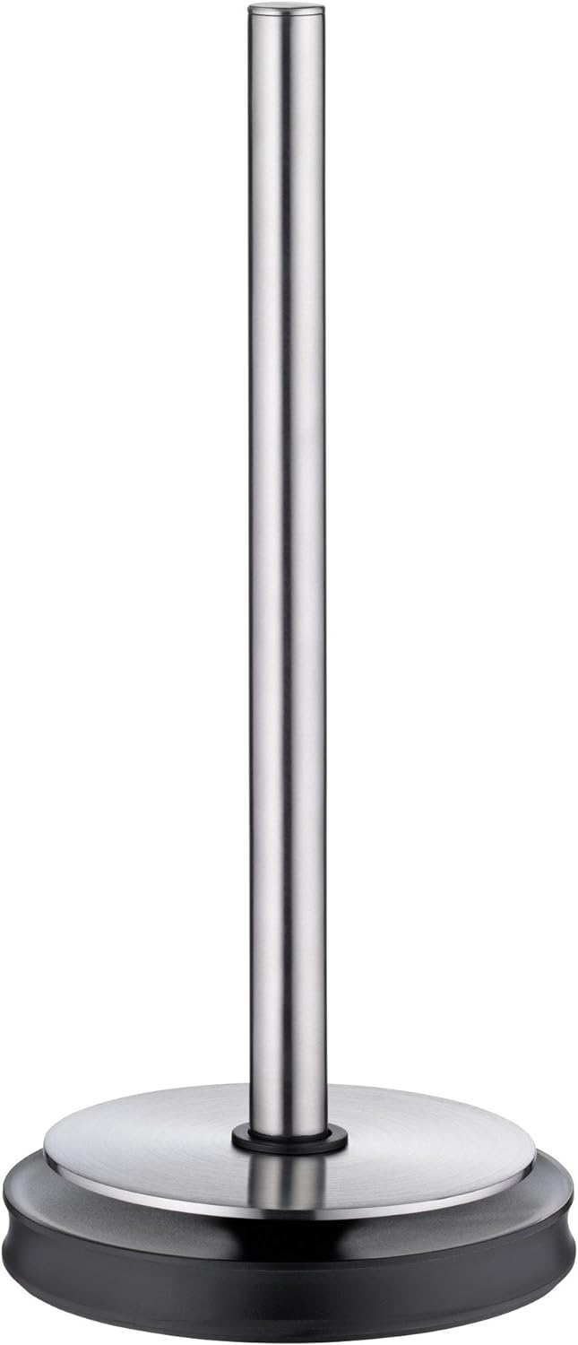 WMF Depot Küchenrollenhalter stehend 32cm, Cromargan Edelstahl, Silikonfüsse spülmaschinengeeignet &