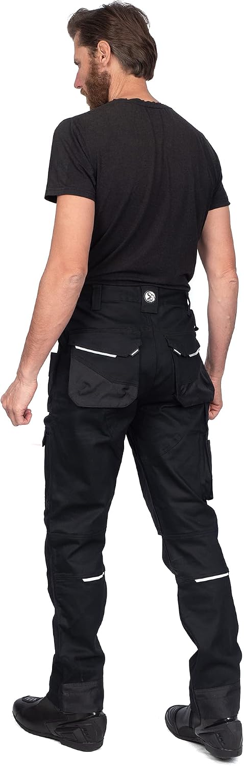 DINOZAVR Flex Lange Herren-Arbeitshose - Stretch Männer Bundhose - Elastische Cargohose mit Spandex