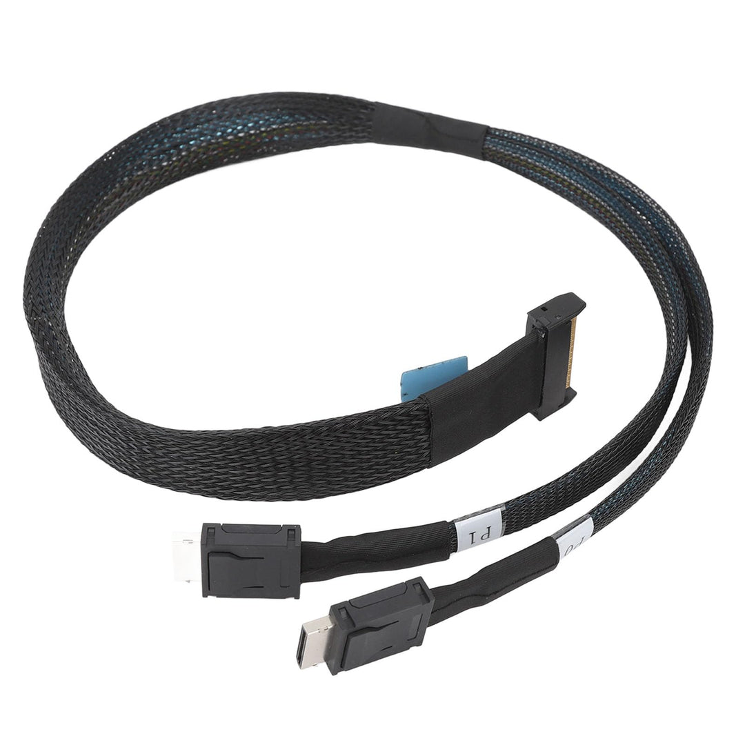 für MCIO 8i zu Oculink SFF 8611 4i Kabel, PCIe PCI Express 5.0 für MCIO X8 zu 2 SFF 8611 Kabel für S