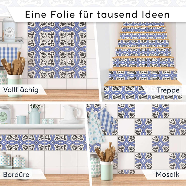 CREATISTO Mosaik-Fliesen Fliesensticker Fliesenfolie - Aufkleber Folie für Fliesen I Klebefliesen De