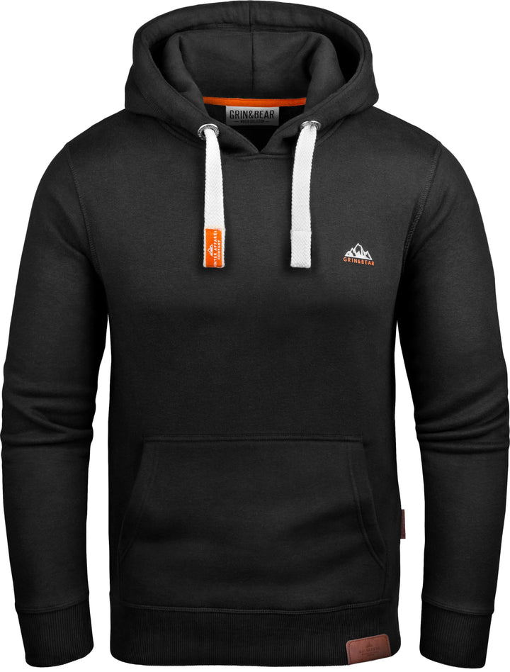 Grin&amp;Bear Hoodie Herren Sweatshirt Pullover GEC023 M Schwarz, M Schwarz
